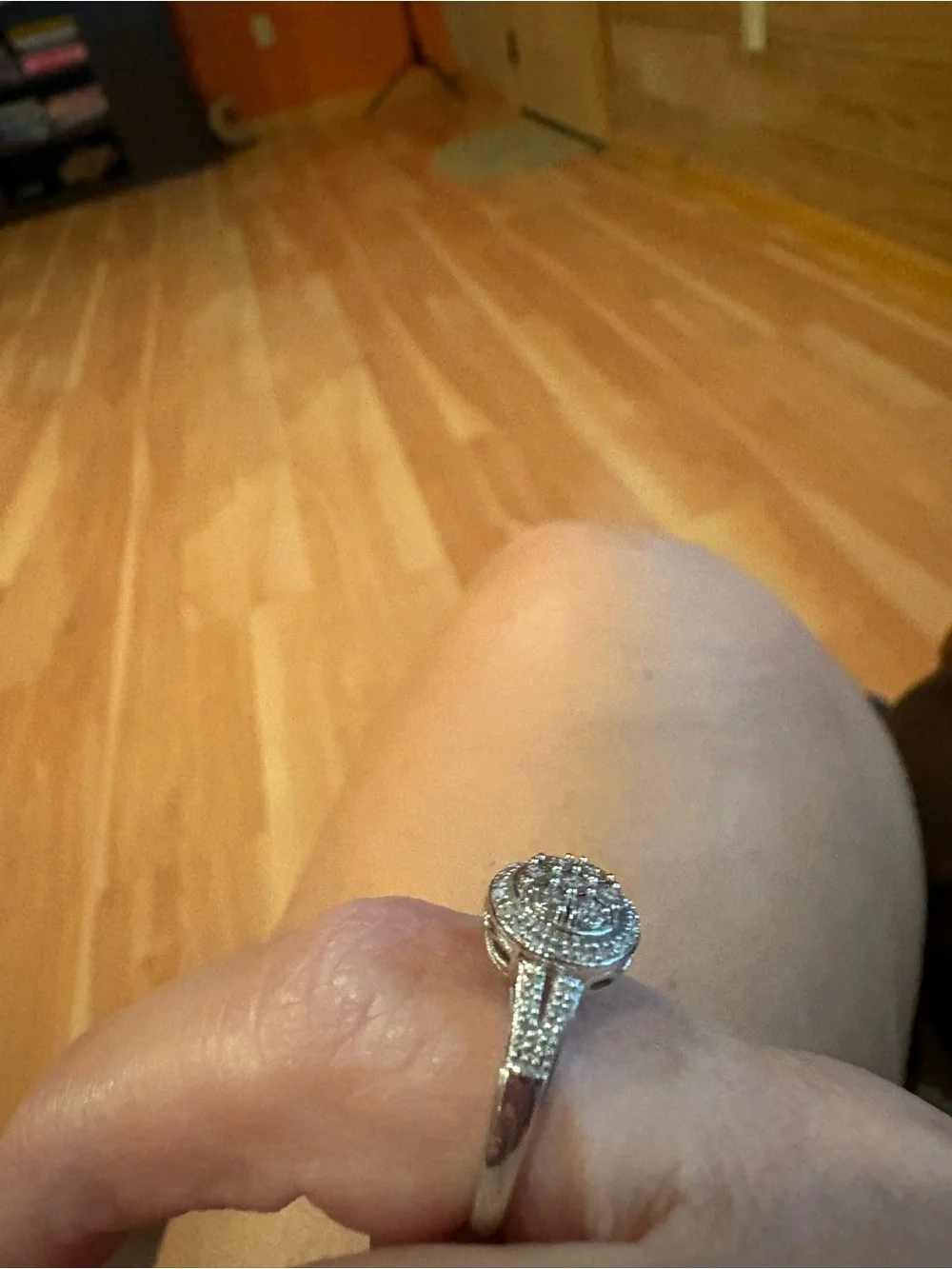925 Sterling Silver Halo Diamond Cluster Ring REAL DIAMONDS 💎